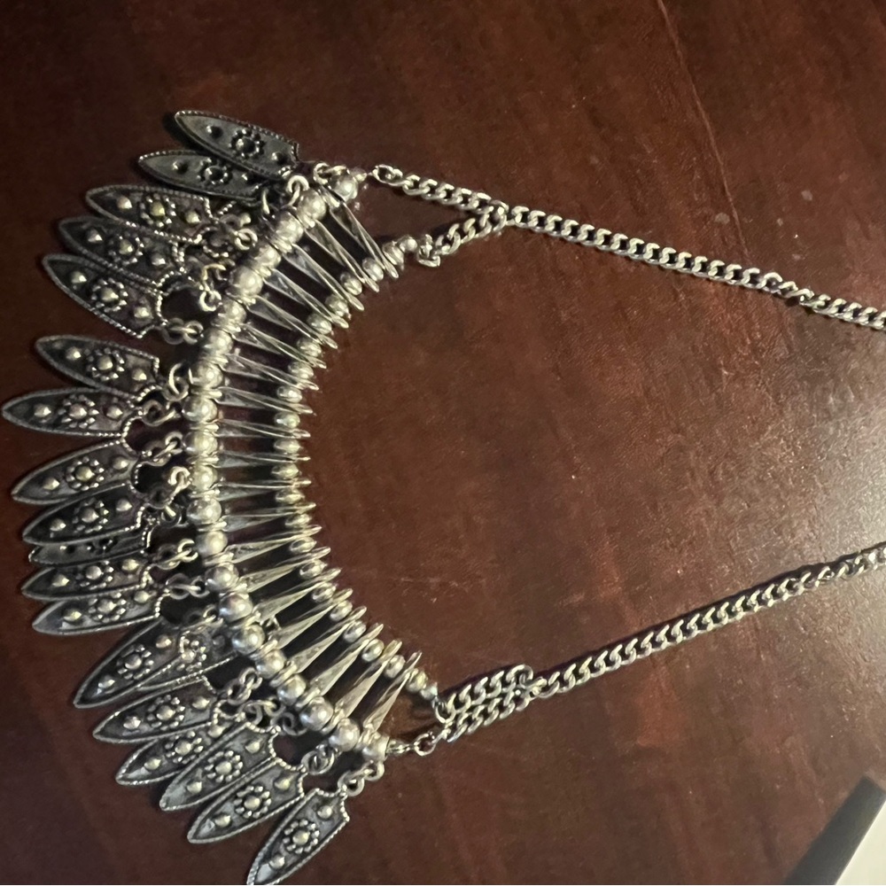 Elegant Silver Statement Necklace